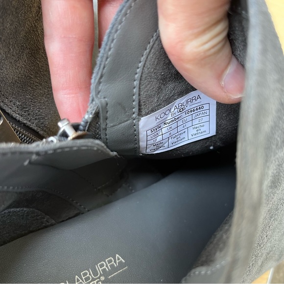 Koolaburra By Ugg Sofiya Stone Gray Ankle Booties Sz 10 - Picture 5 of 14